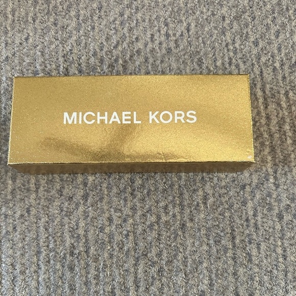 MICHAEL KORS Brown Leather Belt with Gold/Pace Buckle, NWT - Picture 3 of 4